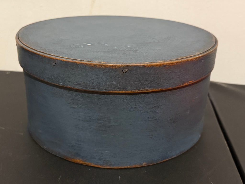 Early Antique Pantry Box in Blue Paint