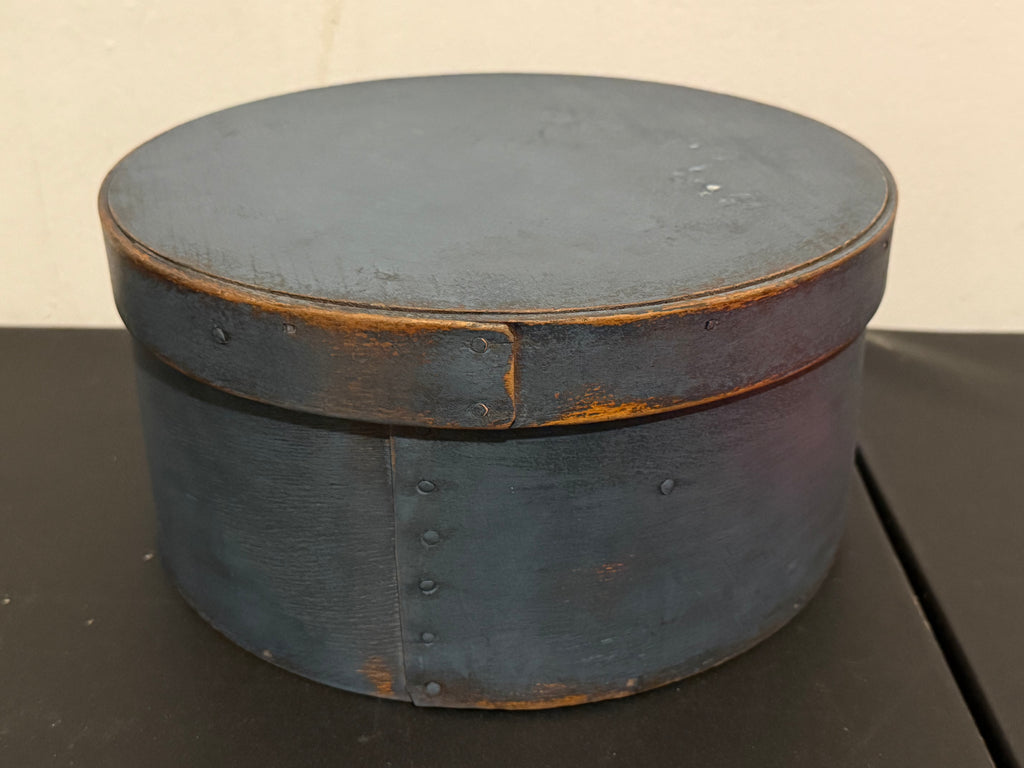 Early Antique Pantry Box in Blue Paint