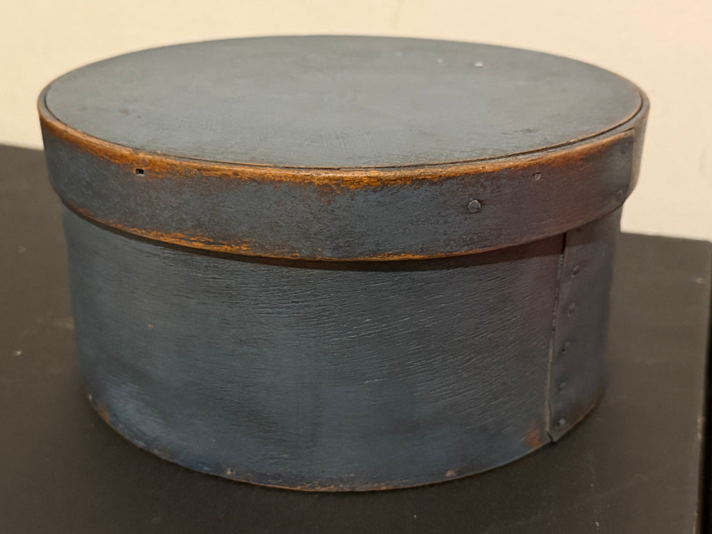 Early Antique Pantry Box in Blue Paint
